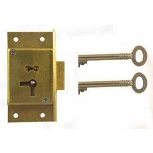 Brass 2 Lever Cut Cupboard Lock (D7)